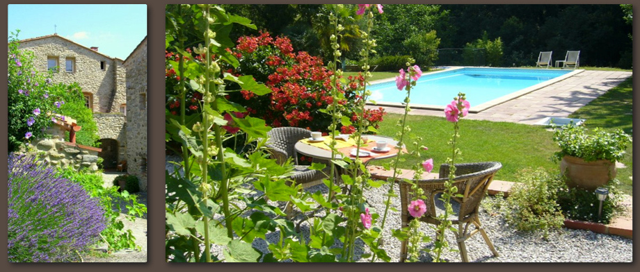 Le Mas Trilles, piscine et jardin